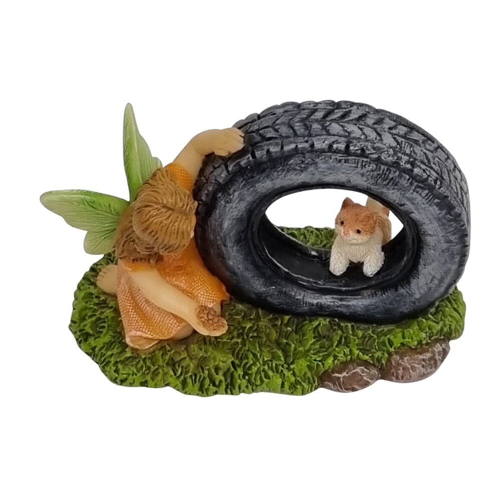 Fairy Zoe with Kitten Fairy Garden Figurines The Willow Collection 