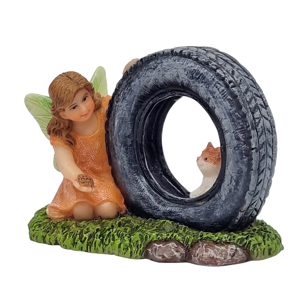 Fairy Zoe with Kitten Fairy Garden Figurines The Willow Collection 