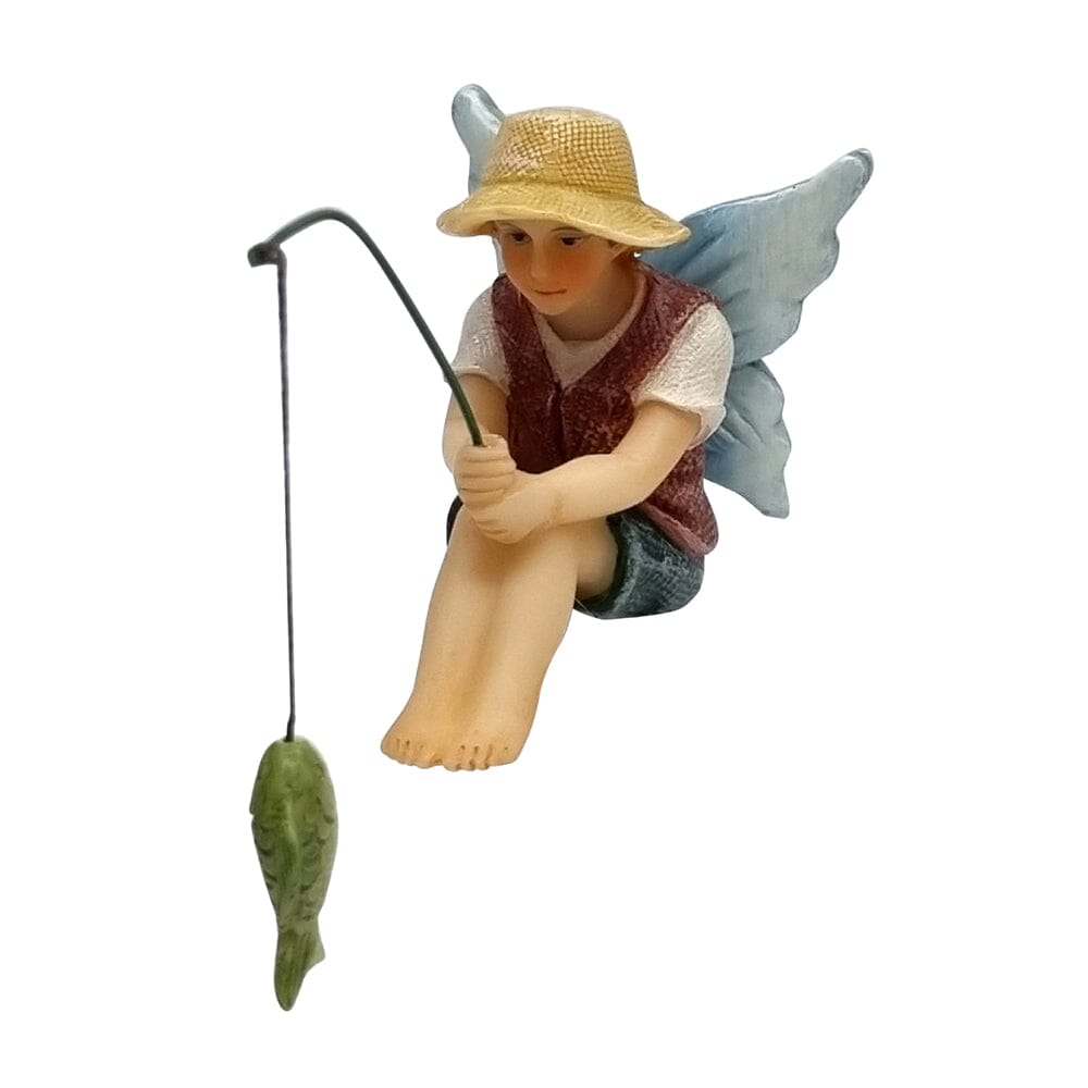 Fishing Fairy Lucas Fairy Garden Figurines The Willow Collection 