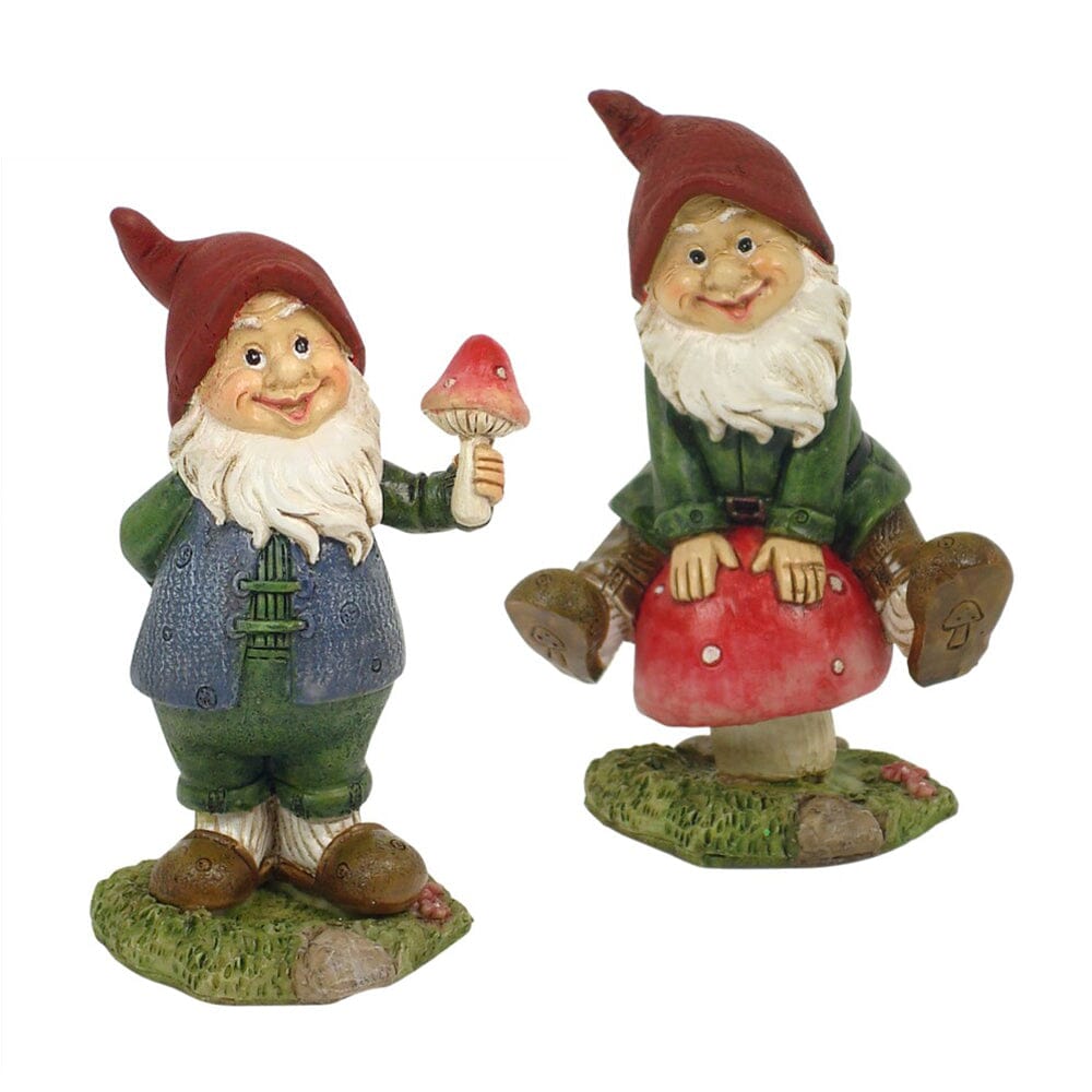 Mushroom Gnomes - Set of 2 Gnomes, Pixies, Trolls &amp; Elves Earth Fairy 