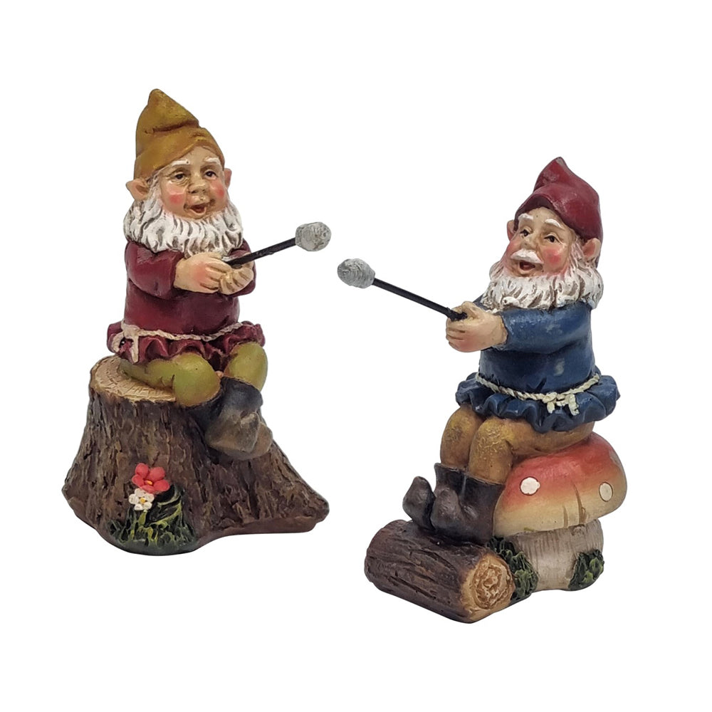 Gnomes Toasting Marshmallows Gnomes, Pixies, Trolls &amp; Elves The Willow Collection 