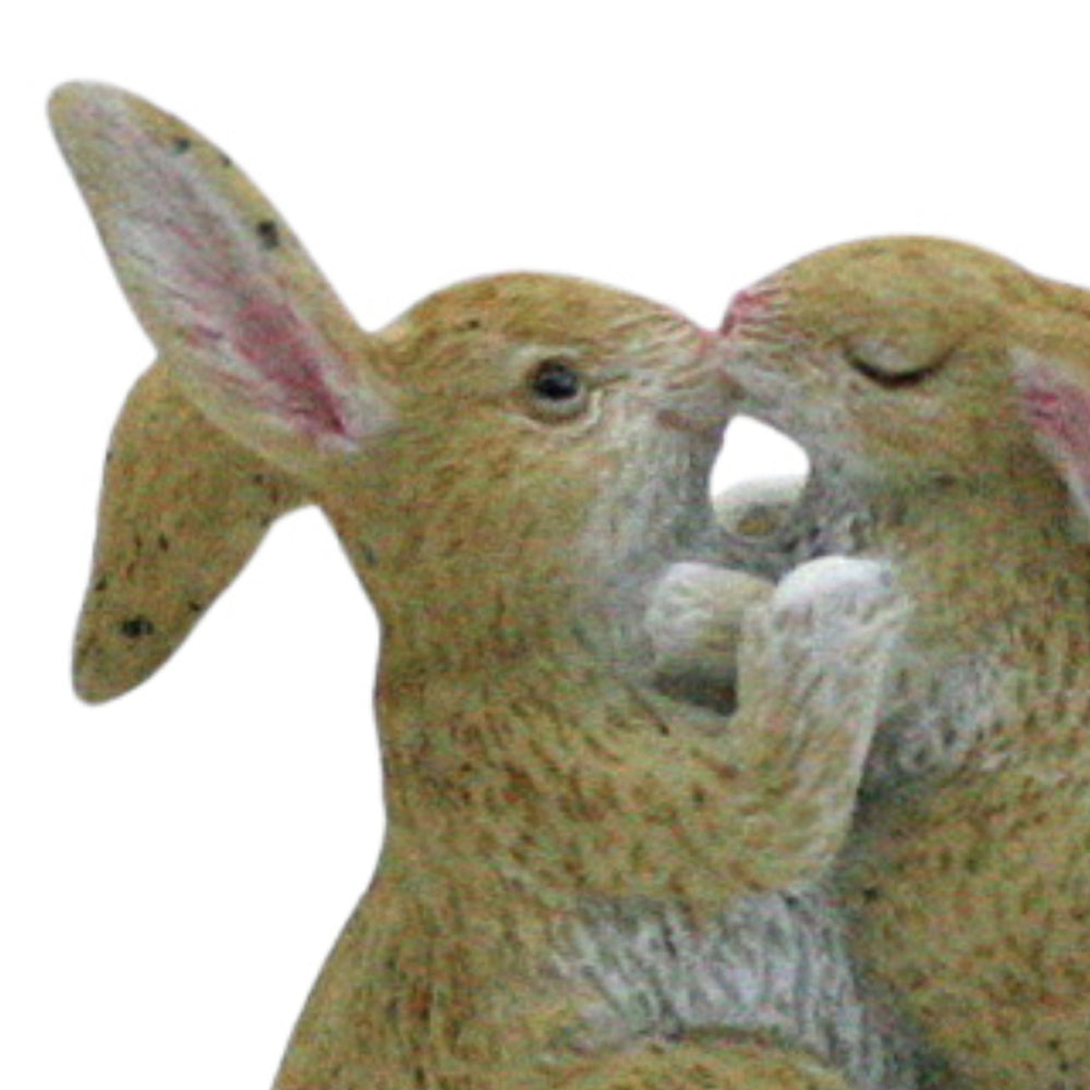 Close Up View of Papa Kisses Miniature Fairy Garden Figurine