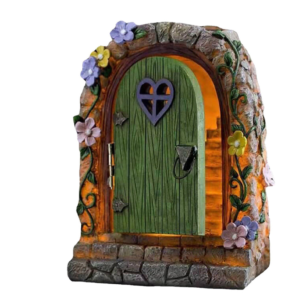 Light Up Secret Stairs Fairy Door with Opening Door Fairy Doors, Windows &amp; Mailboxes Earth Fairy 