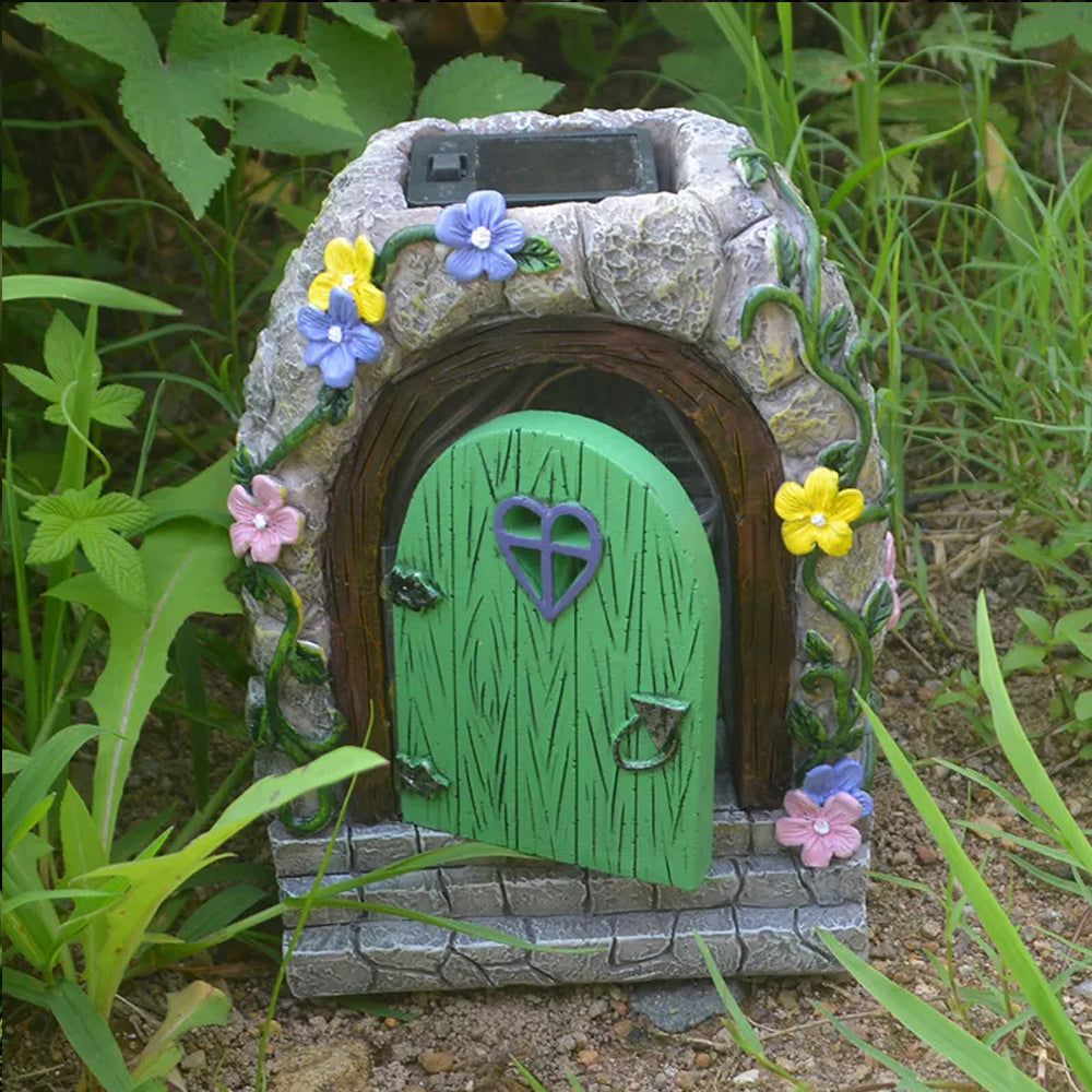 Light Up Secret Stairs Fairy Door with Opening Door Fairy Doors, Windows &amp; Mailboxes Earth Fairy 