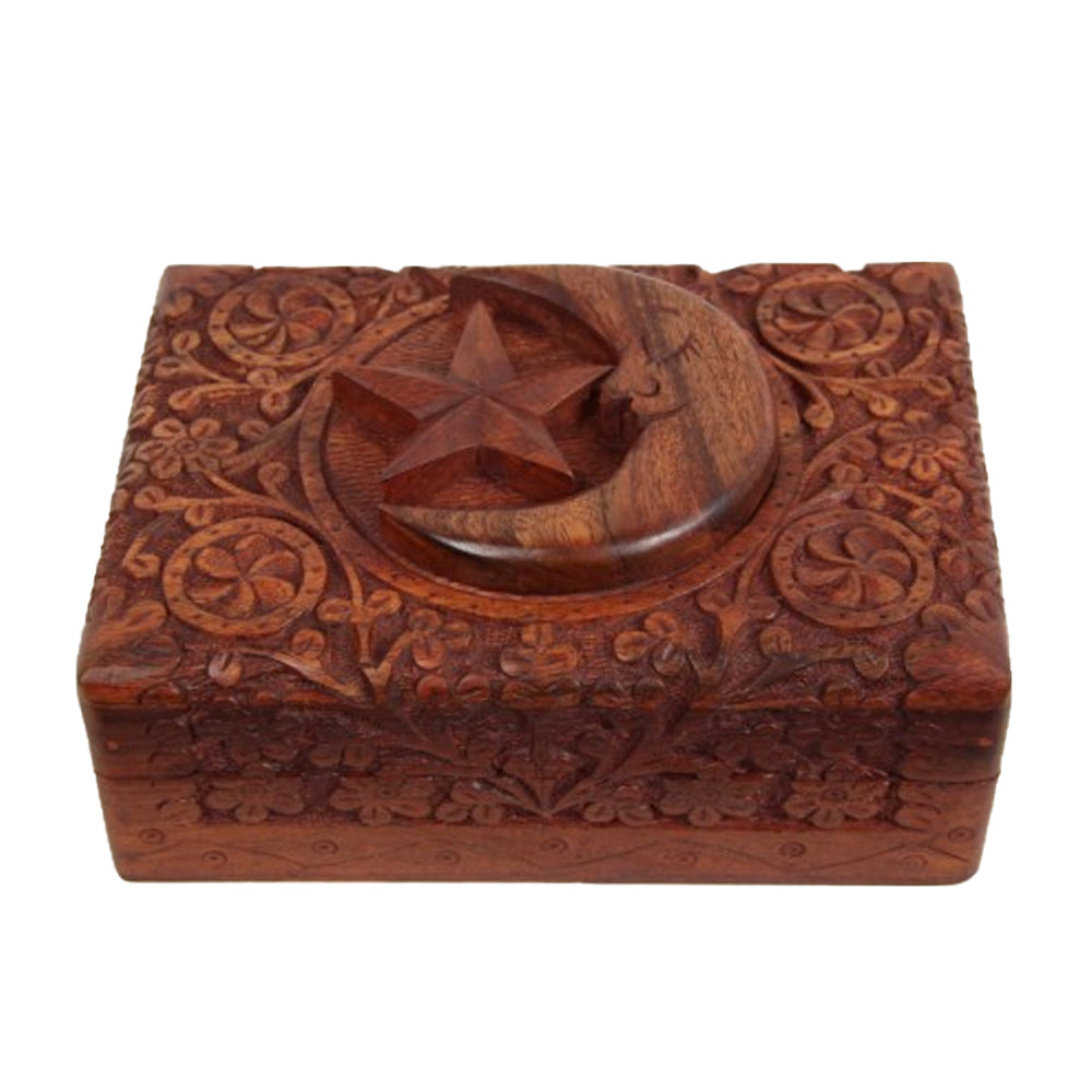 Star &amp; Moon Carved Box | Fairy Inspired Gifts - Australia | Earth Fairy