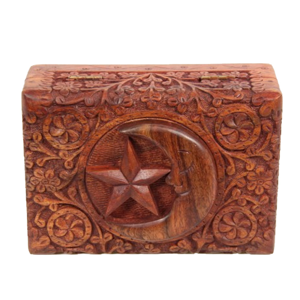 Star & Moon Carved Box | Fairy Inspired Gifts - Australia | Earth Fairy