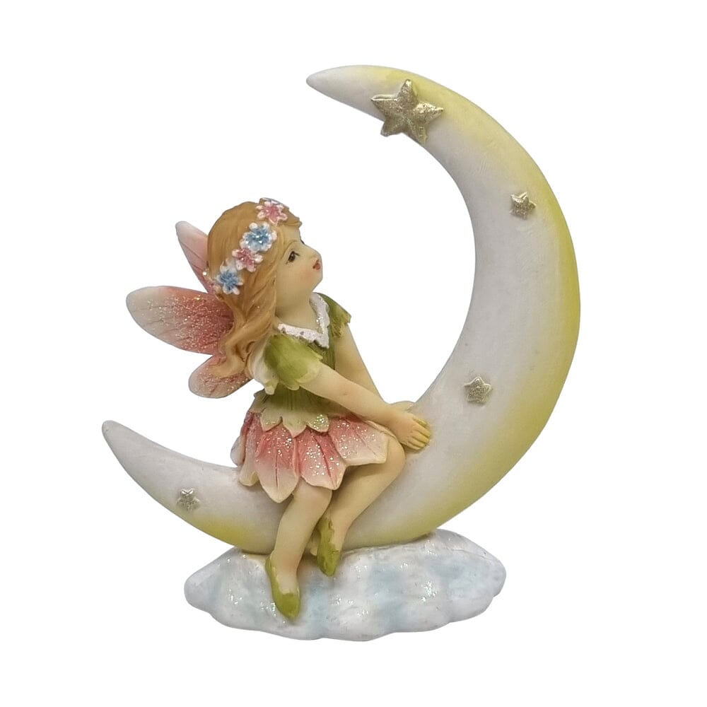 Stargazing Flower Garden Fairy on Moon Fairy Garden Figurines The Willow Collection 