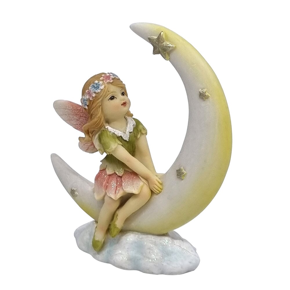 Stargazing Flower Garden Fairy on Moon Fairy Garden Figurines The Willow Collection 