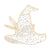 White Witch Hat Enamel Pin Jewellery Earth Fairy 