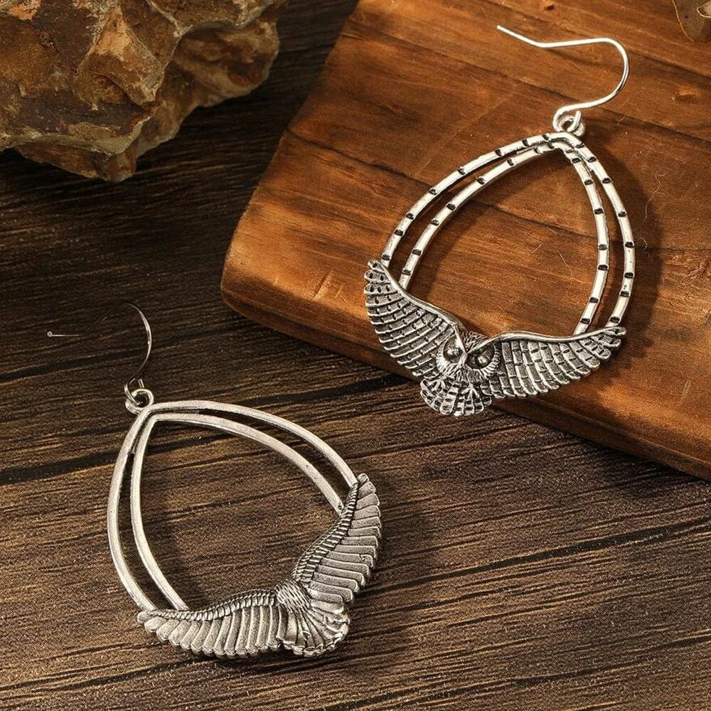 Wise Owl Earrings Jewellery Earth Fairy 