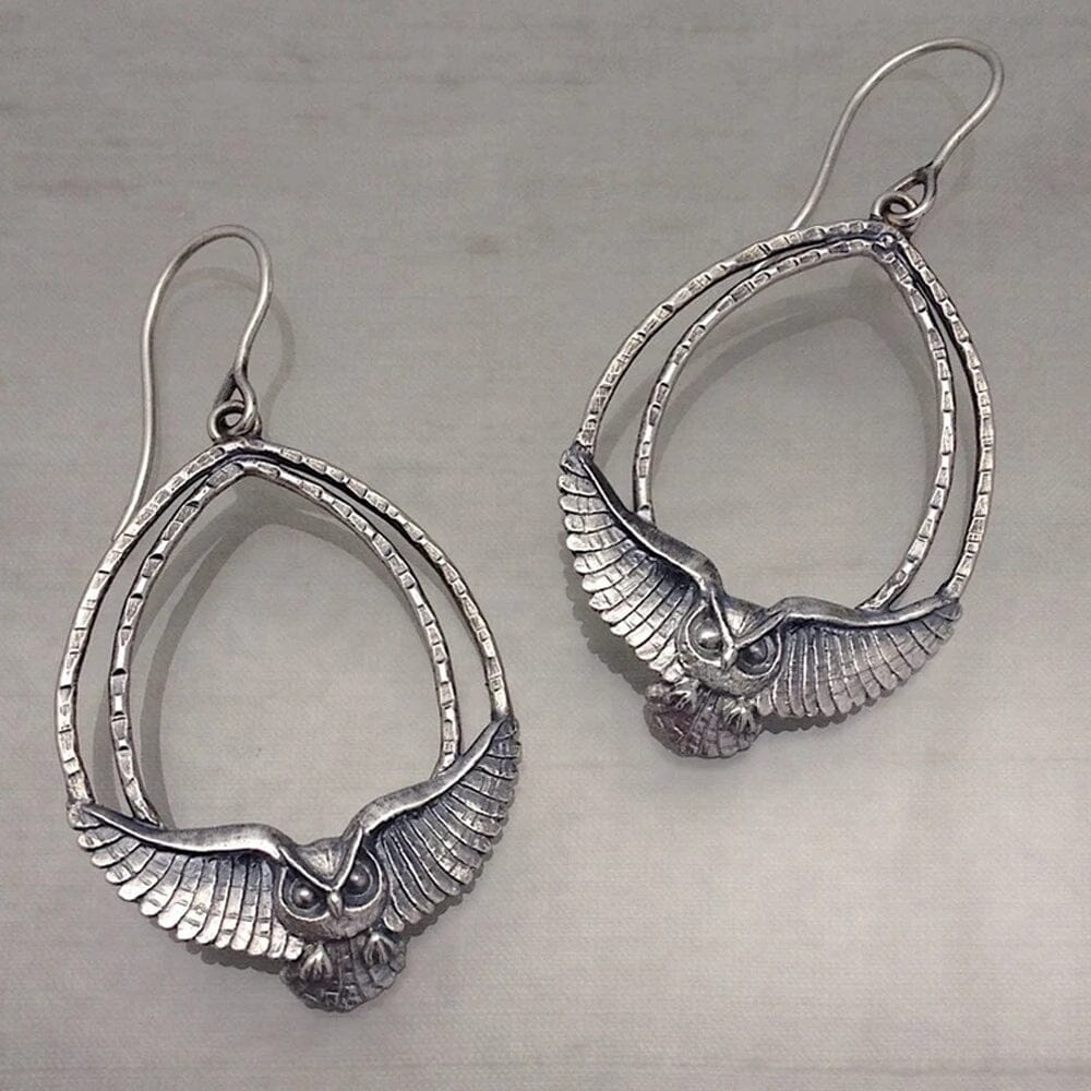Wise Owl Earrings Jewellery Earth Fairy 