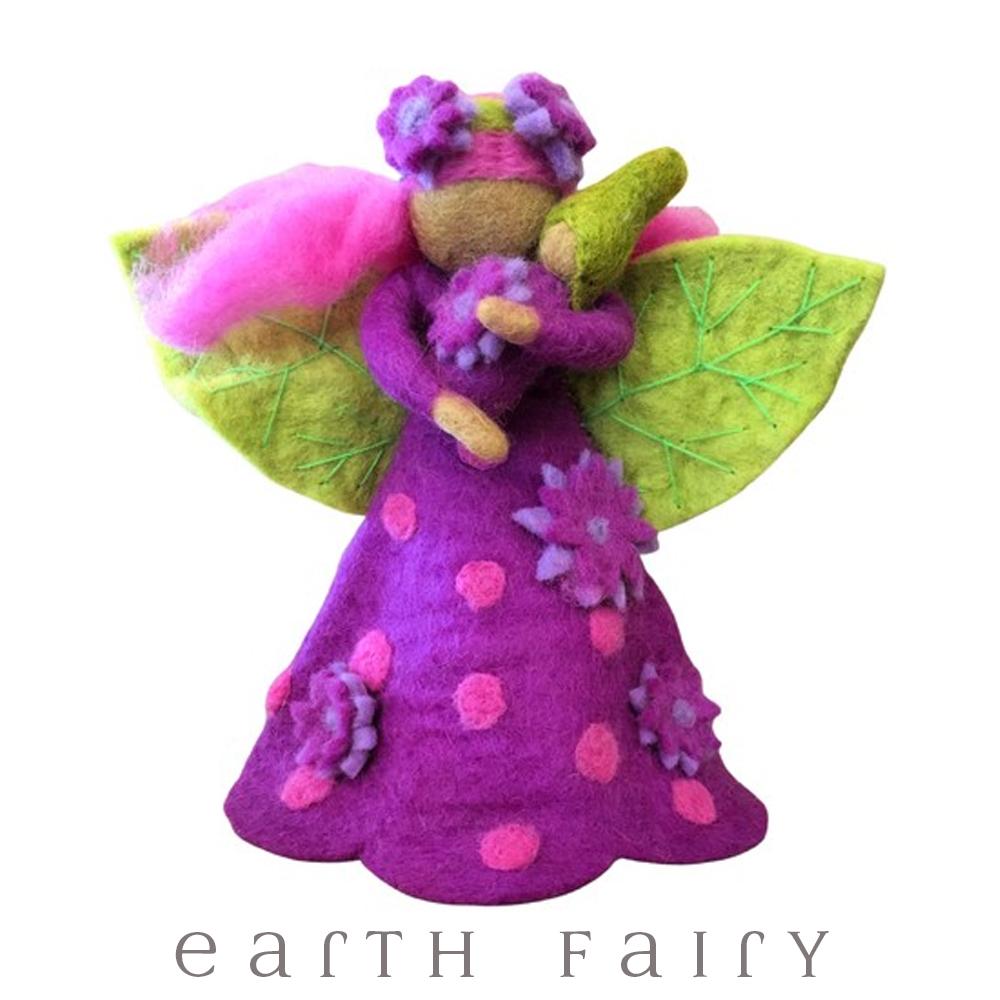 Amethyst Faerymother, Large, from The Hand Felted Wool Toy Collection by Earth Fairy