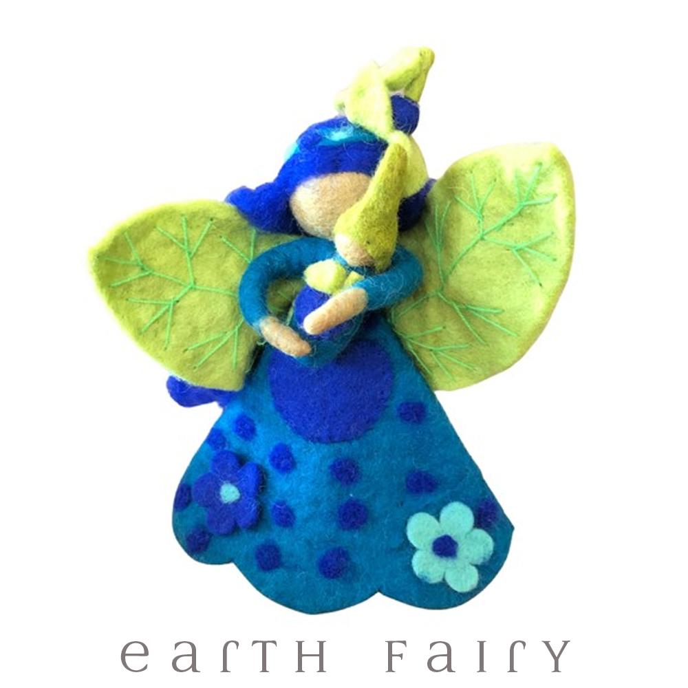 Blueberry Faerymother, Large, from The Hand Felted Wool Toy Collection by Earth Fairy