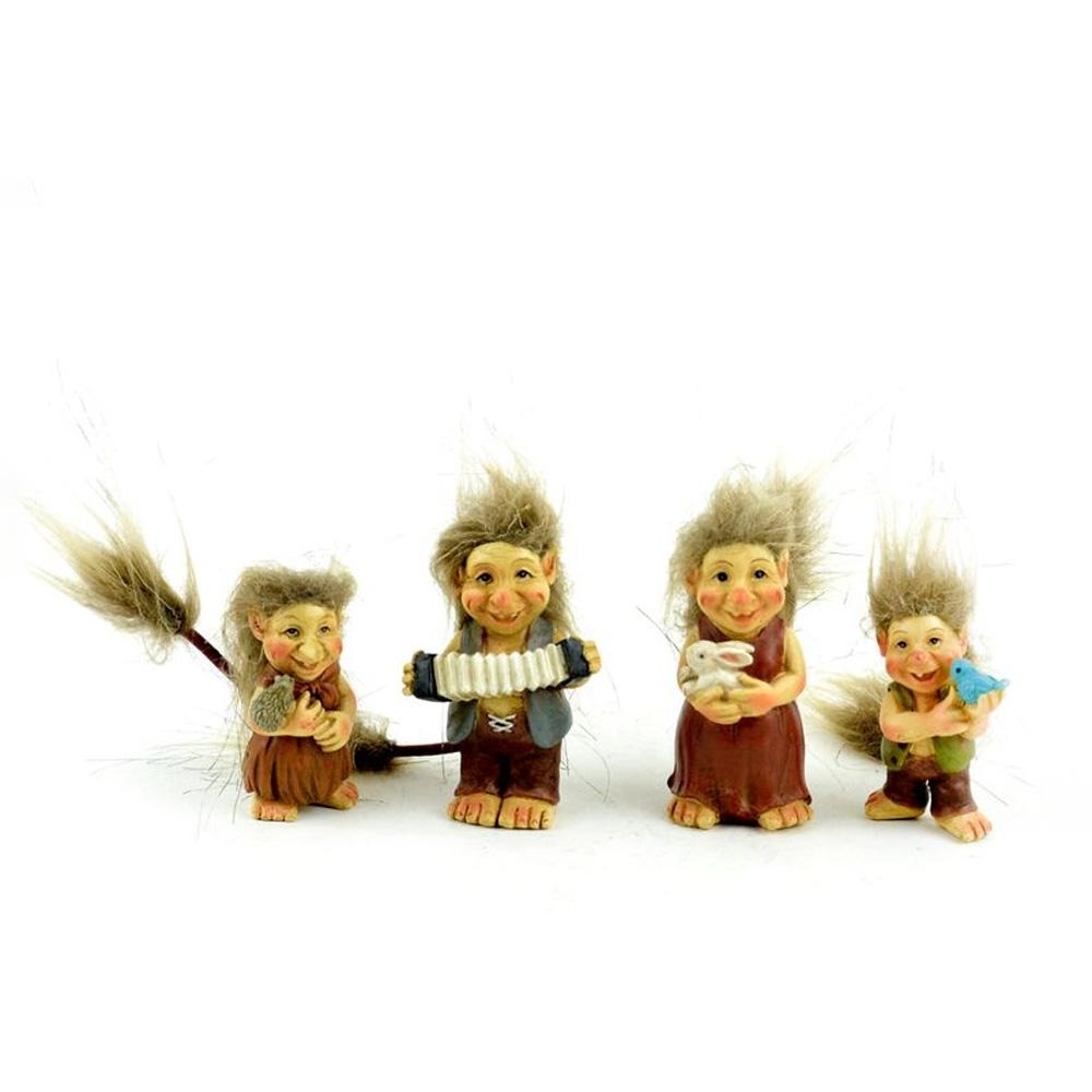 Complete Troll Family from The Miniature Fairy Garden Troll Collection by Earth Fairy