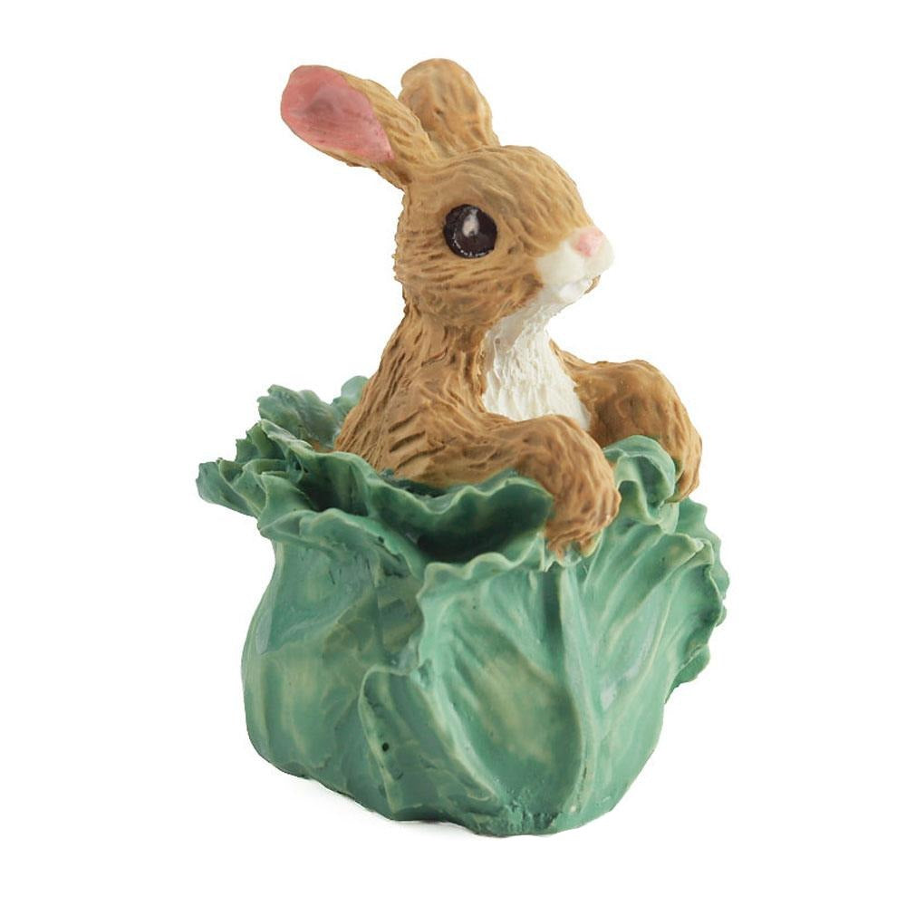 Bunny in a Cabbage from The Animal Miniatures Collection by Earth Fairy