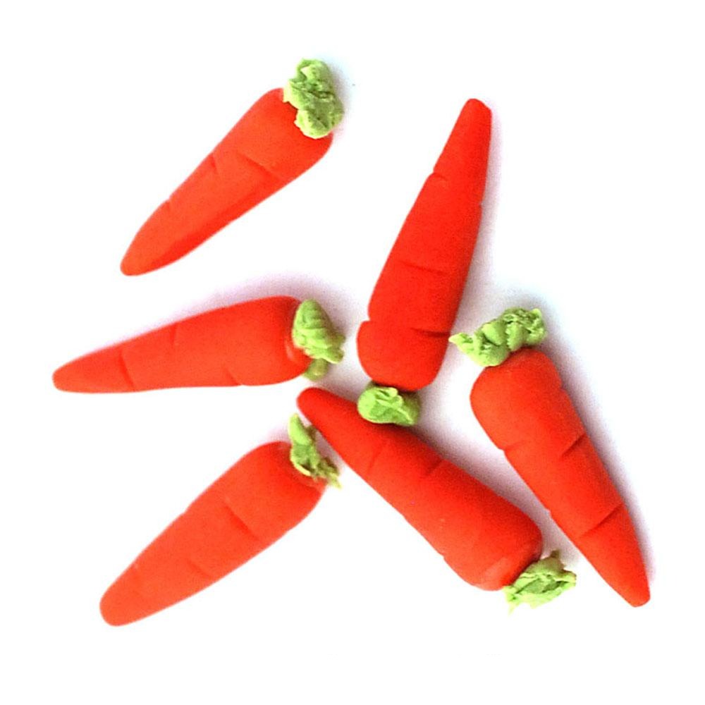 Carrots - Set of Six Fairy Garden Accessories Earth Fairy 