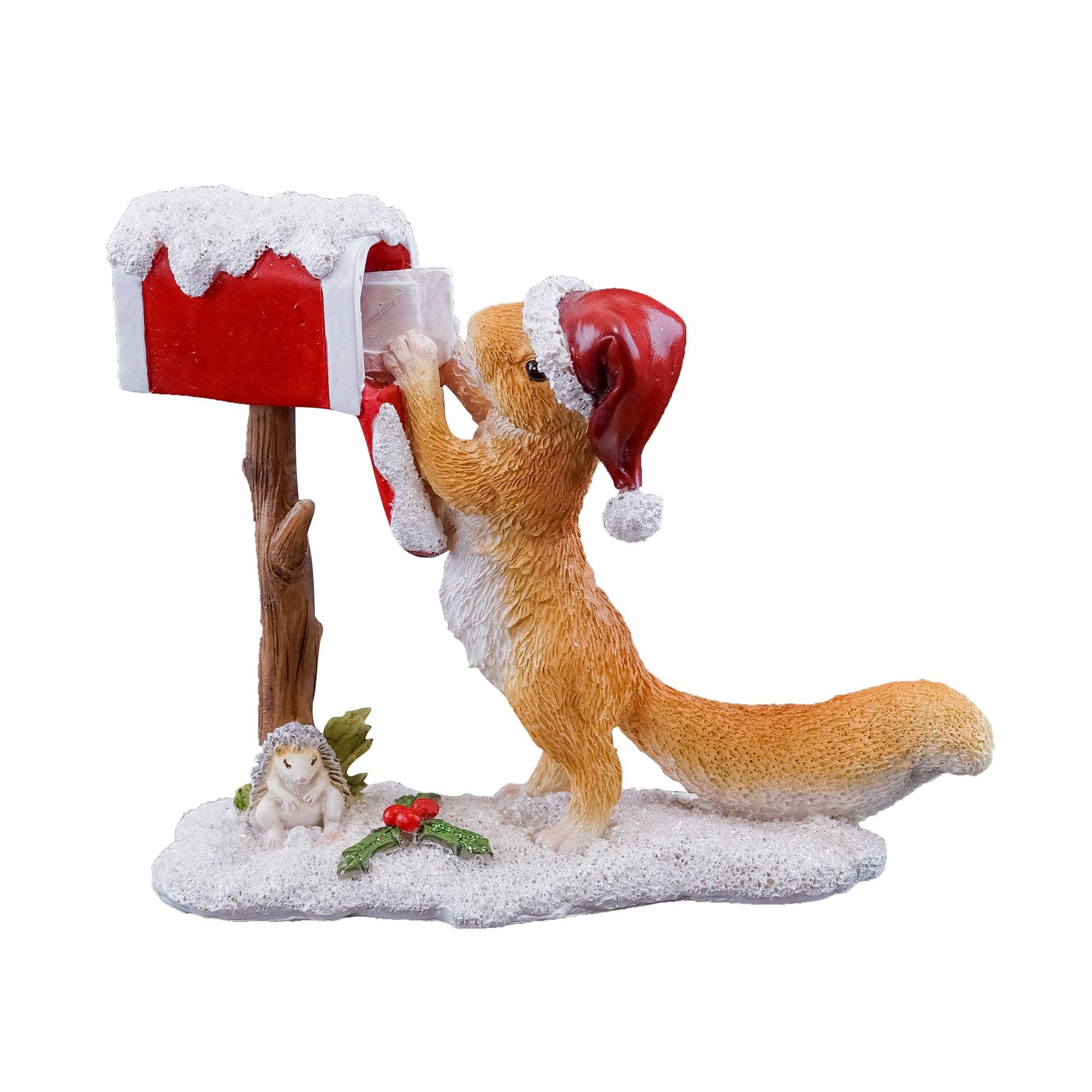 Christmas Squirrel Getting The Mail Fairy Garden Figurines The Enchanted Story Collection 