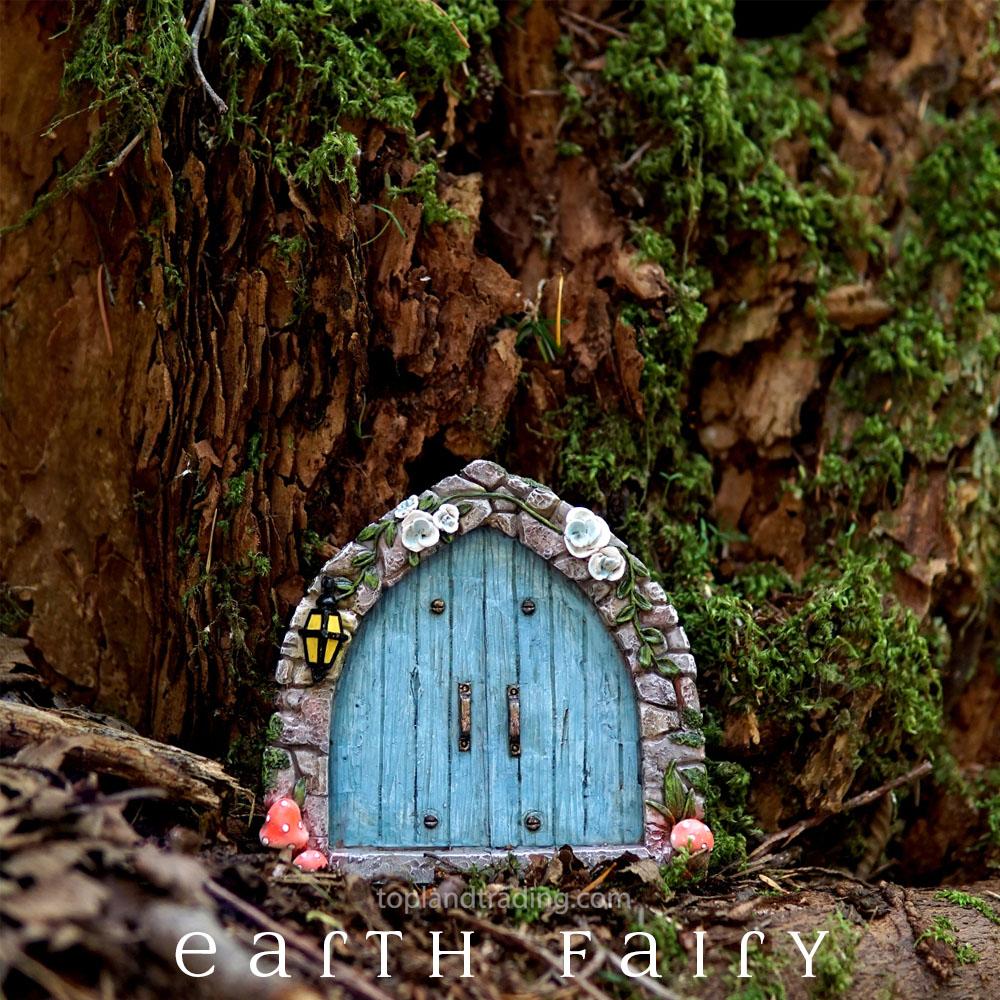 Cobblestone Blue Fairy Door Fairy Doors, Windows & Mailboxes The Enchanted Story Collection 