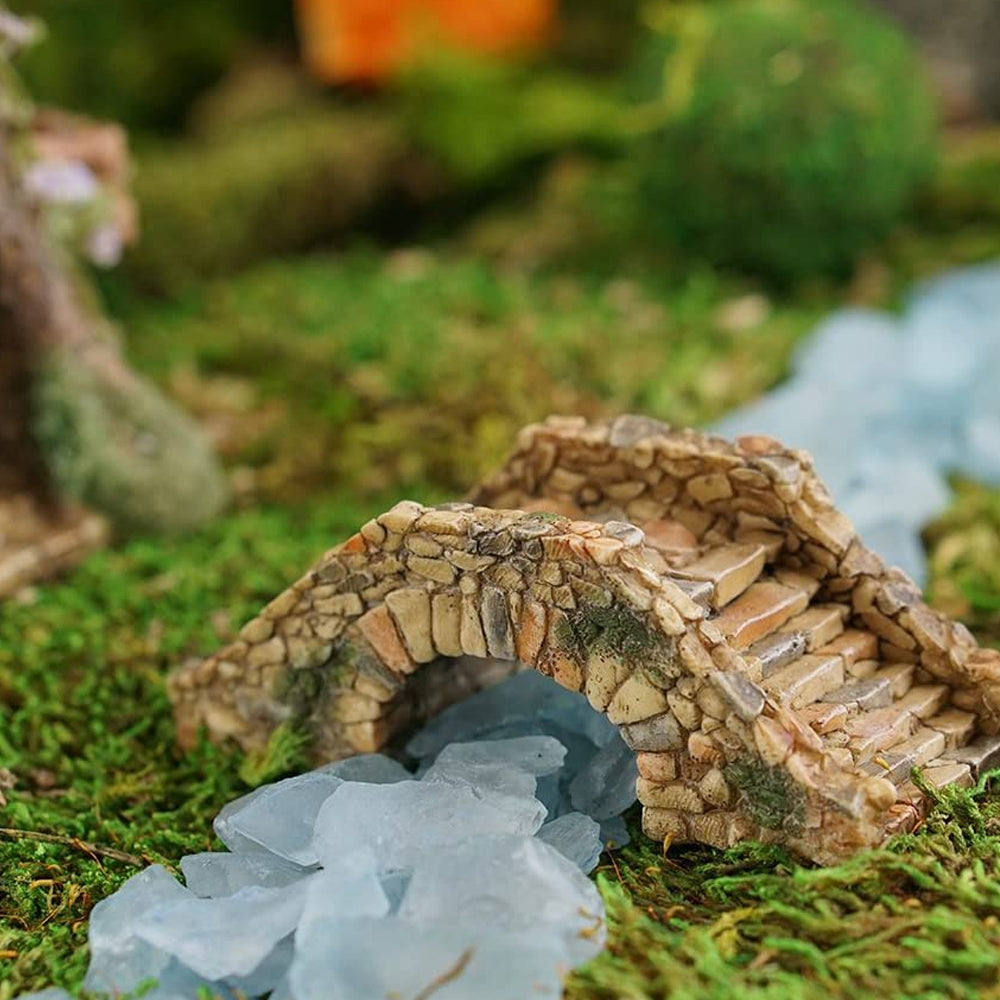 Miniature Cobblestone Bridge Figurine