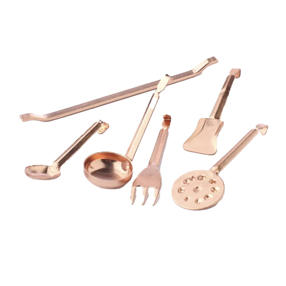 Miniature Copper Kitchen Utensils Fairy Garden Accessories Earth Fairy 