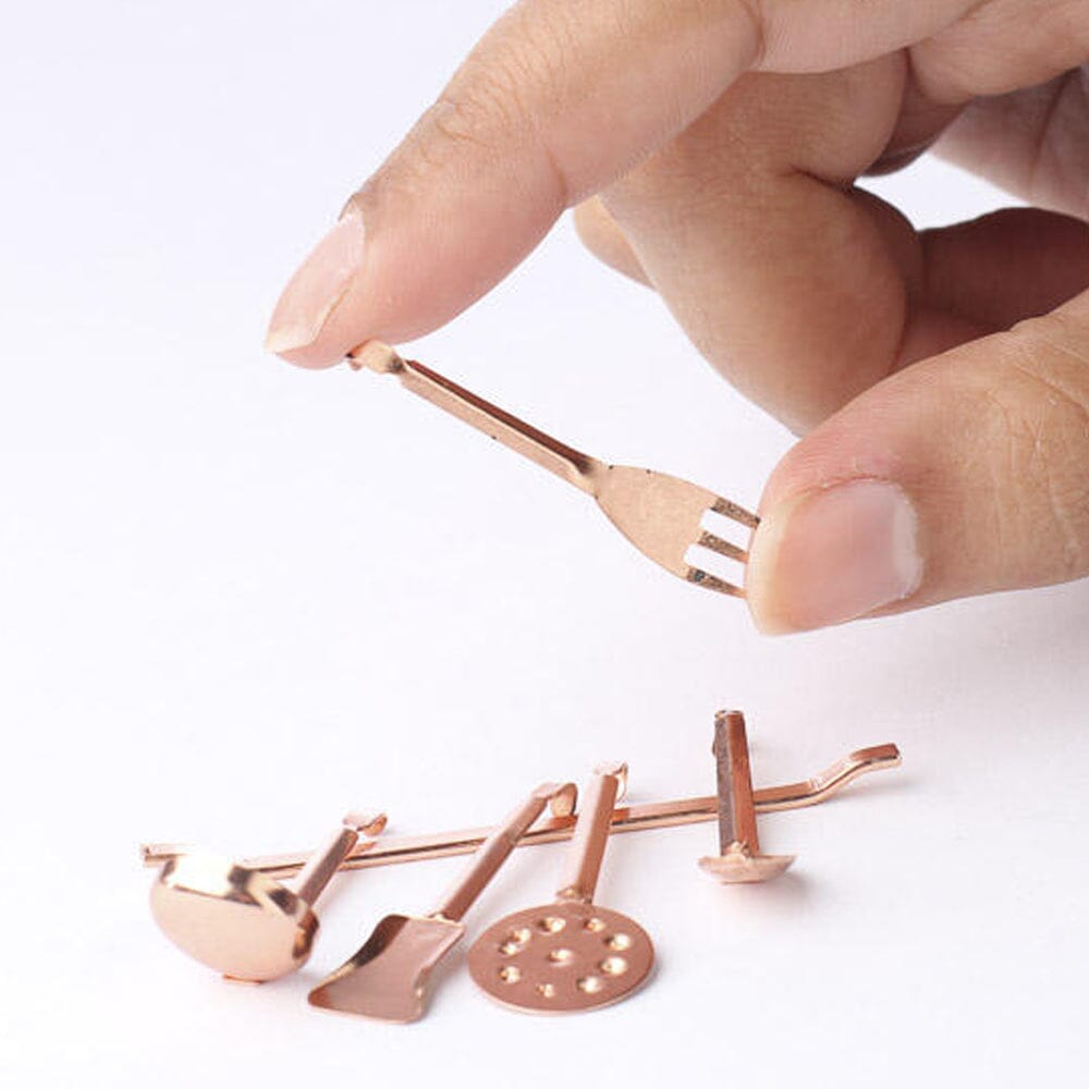Miniature Copper Kitchen Utensils Fairy Garden Accessories Earth Fairy 