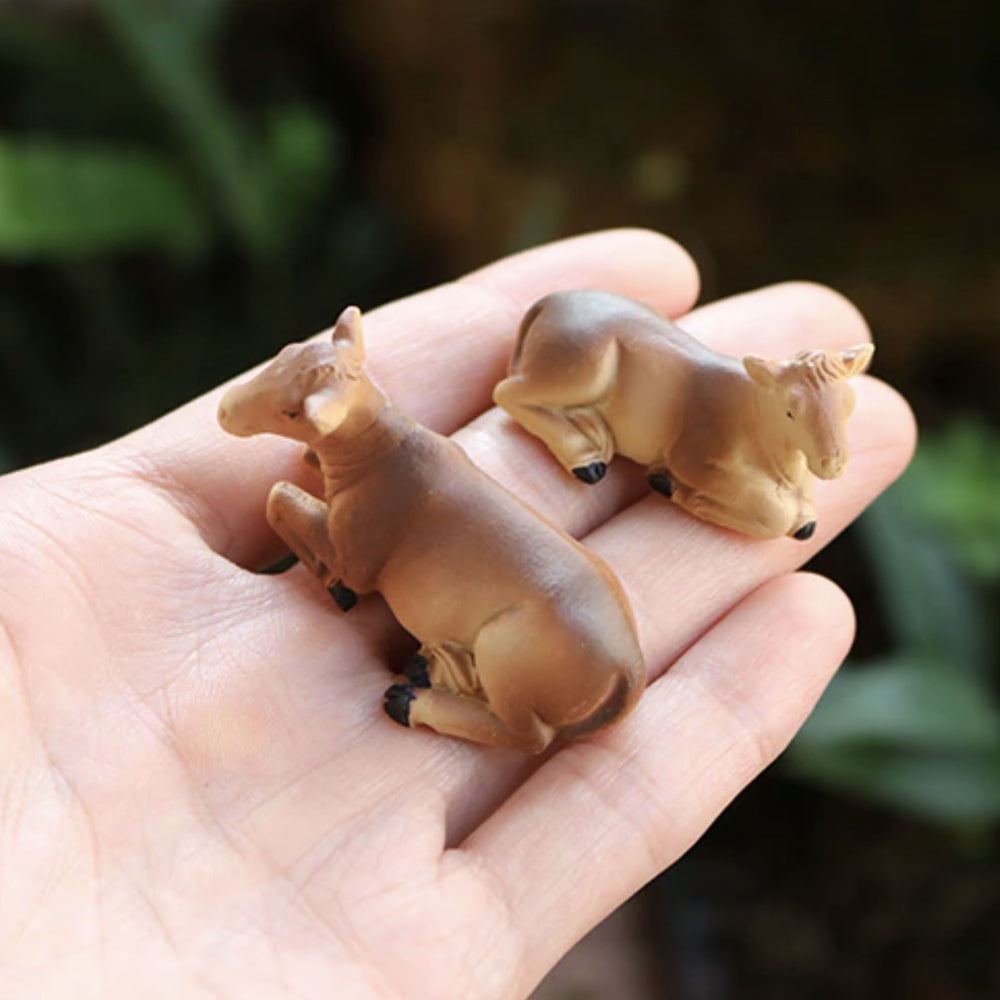 Miniature Cow Figurines - Set of 2