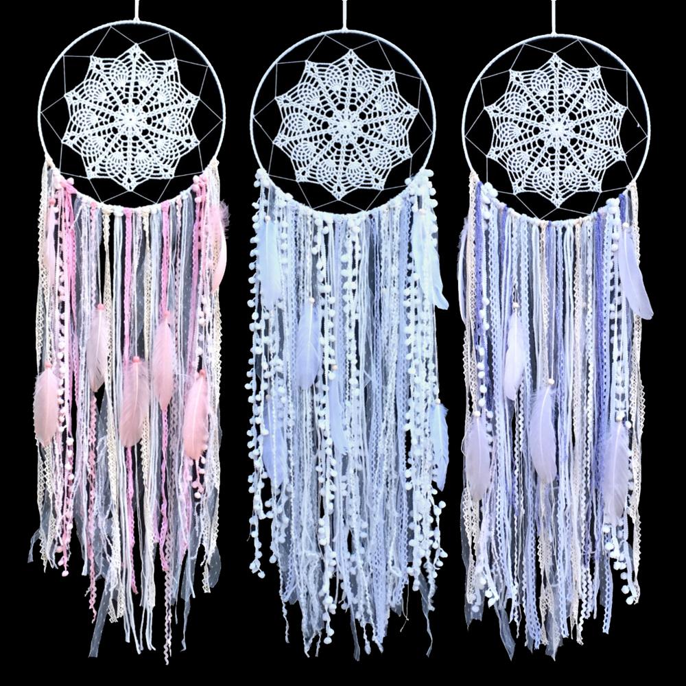 Crochet Dream Catcher with Pompoms -100cm Gifts &amp; Decor Earth Fairy 