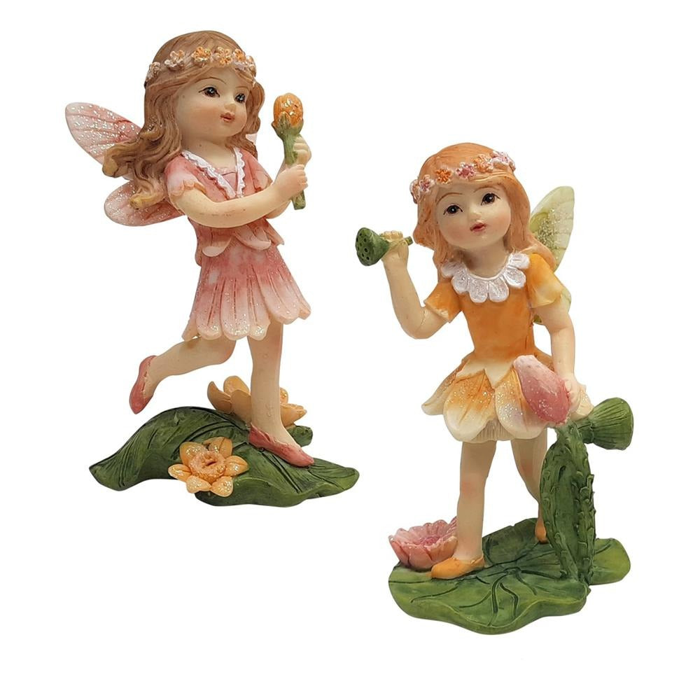 Dancing Flower Garden Fairies, from The Miniature Flower Garden Fairy Collection by Earth Fairy