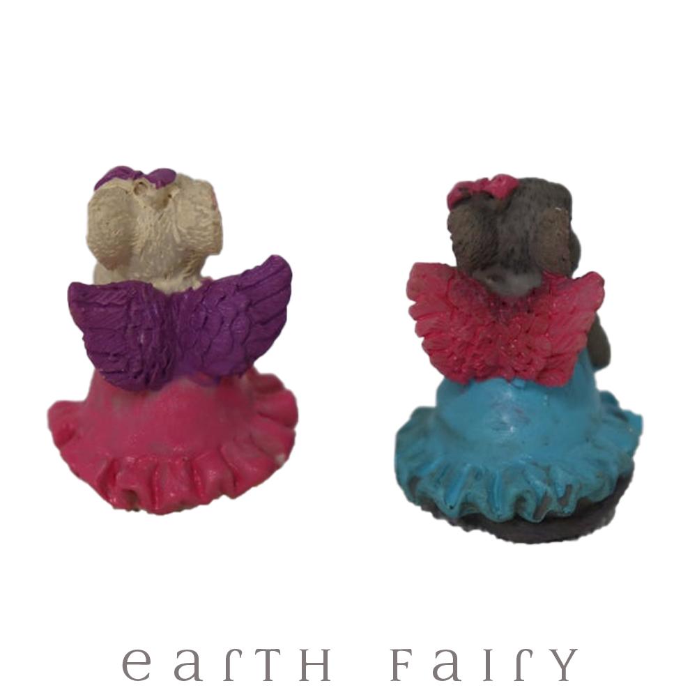 Dancing Sisters, set of 2 Miniature Mice FIgurines, from The Earth Fairy Animal Figurine Collection