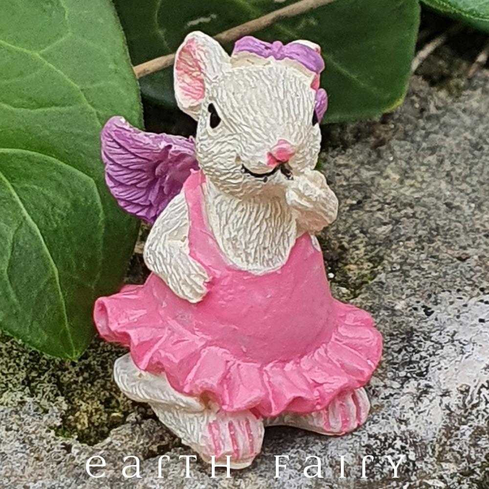 Dancing Sisters, set of 2 Miniature Mice FIgurines, from The Earth Fairy Animal Figurine Collection