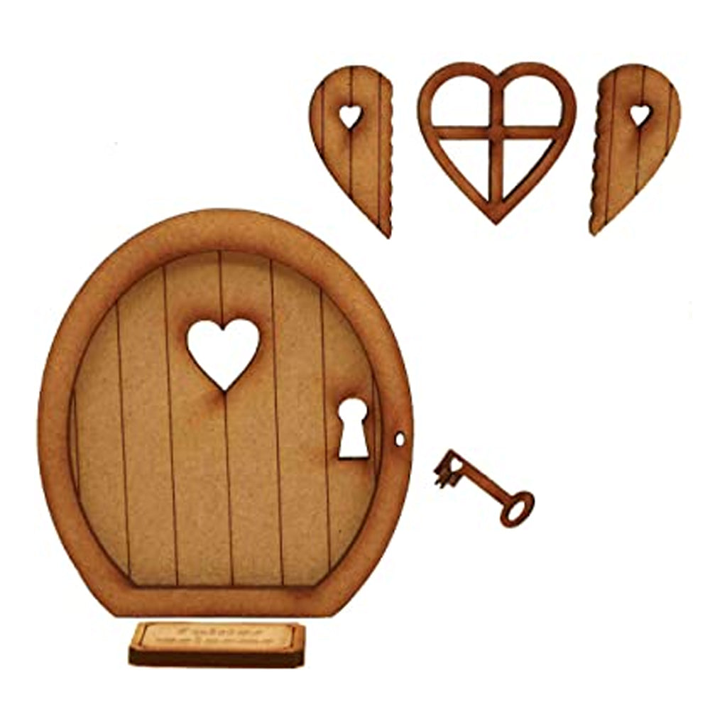 DIY Mini &quot;Key to My Heart&quot; Fairy Door