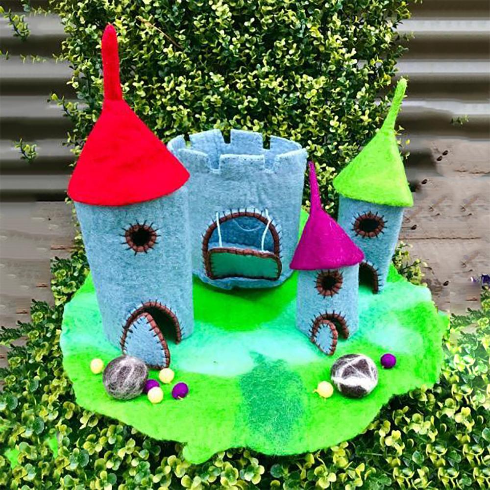 The Dragon Castle, Small, from The Hand Felted Wool Toy Collection by Earth Fairy