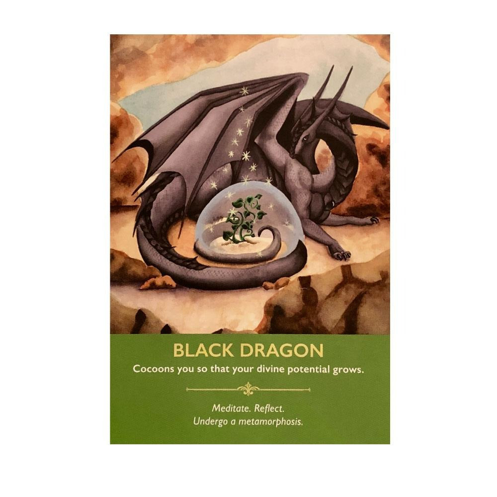 Dragon Oracle Cards by Diana Cooper - Black Dragon Card | Fairy, Tarot, Oracle &amp; Affirmation Cards - Australia | Earth Fairy