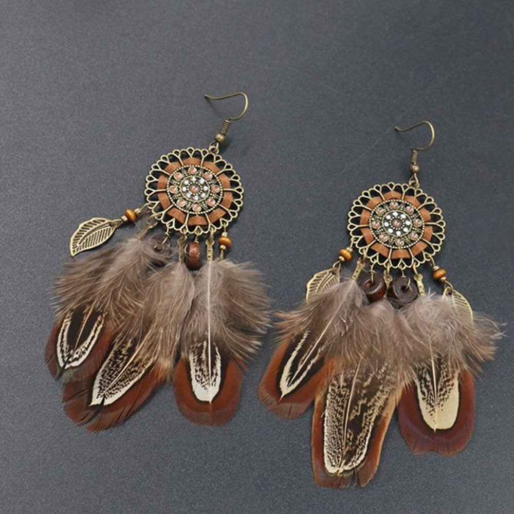 Natural Dream Catcher Earrings