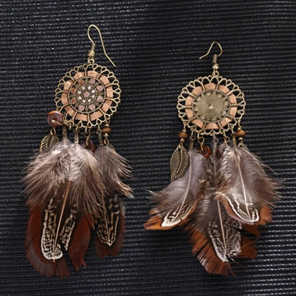 Natural Dream Catcher Earrings