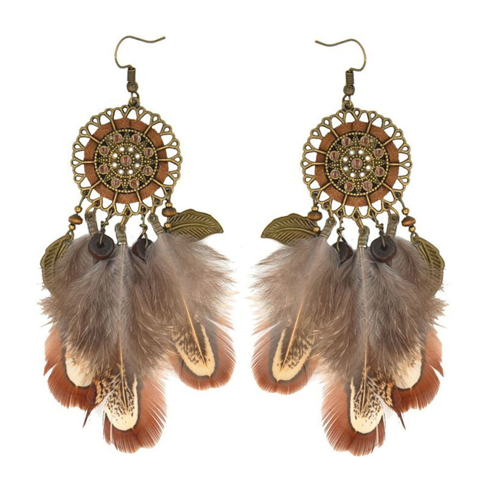 Natural Dream Catcher Earrings