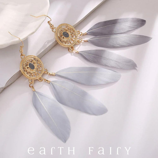 Dream Catcher Earrings - Silver Moon | Fairy Garden Miniatures ...