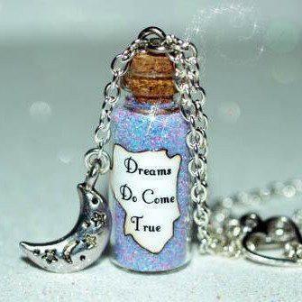 &#39;Dreams Do Come True&#39; Necklace  - Fairy Dust &amp; Wishes - Earth Fairy