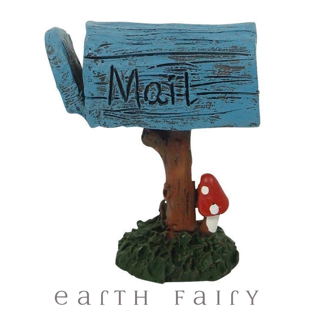 Enchanted Garden Little Blue Mail Box - Mini | Fairy Garden Accessories | Earth Fairy