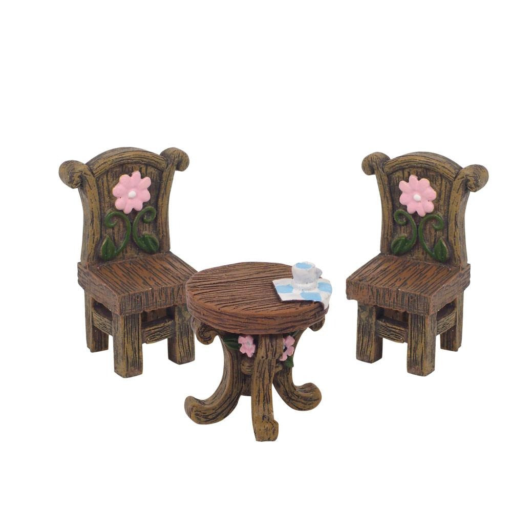 Enchanted Garden Table &amp; Chairs Set from The Enchanted Fairy Garden Collection by Earth Fairy