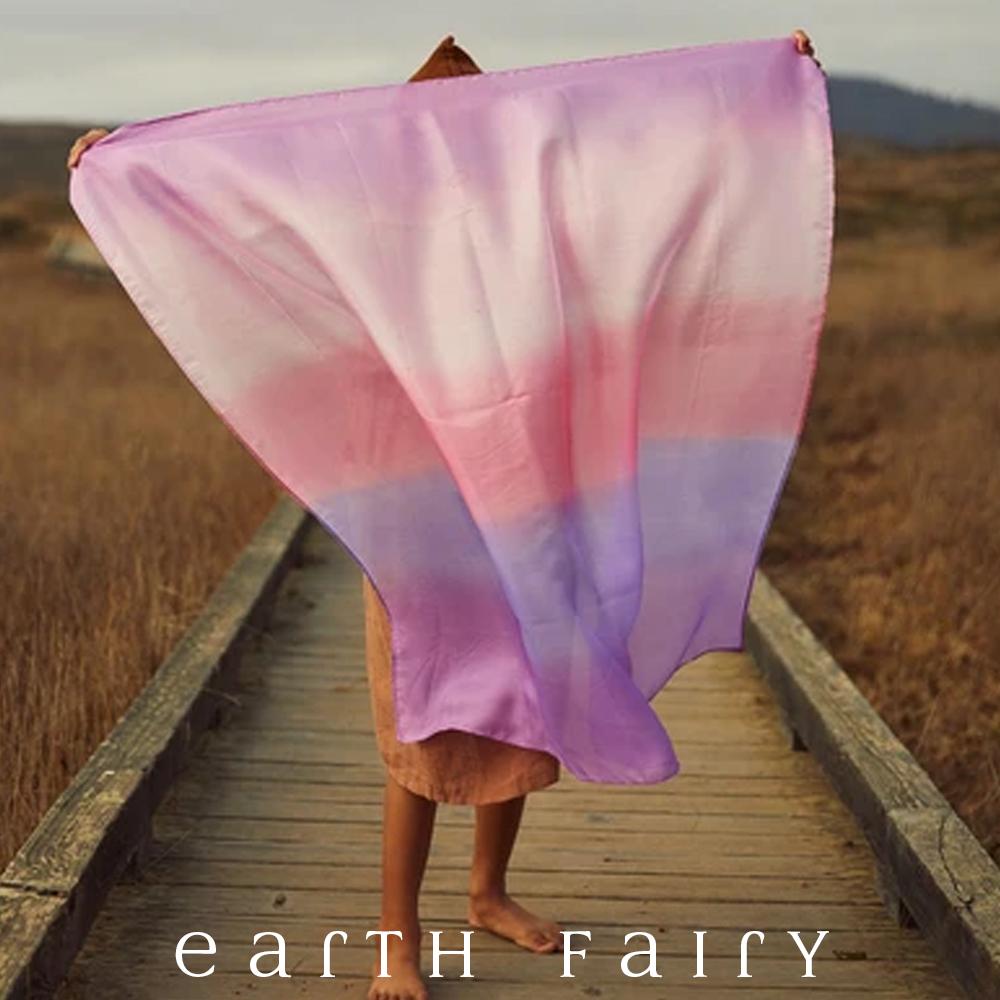 Enchanted Playsilk, 90cm Square in Blossom, from The Earth Fairy Silk Collection