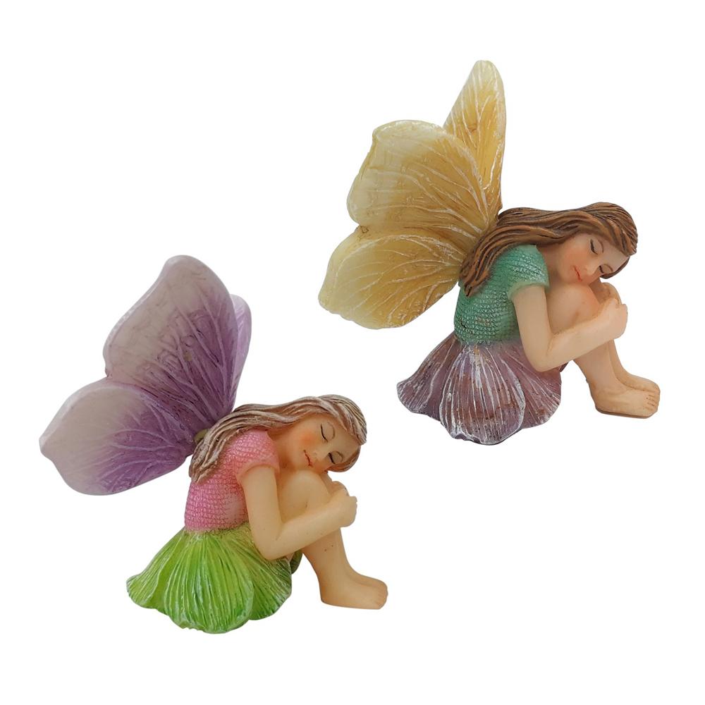 Fairy Chloe Sleeping, a miniature resin fairy garden figurine