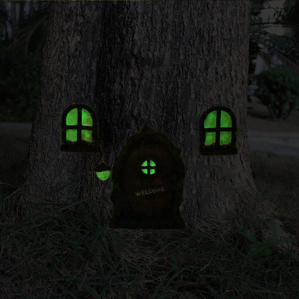Fairy Door, Lantern &amp; Windows Set - Glow in the Dark Fairy Doors, Windows &amp; Mail Earth Fairy 