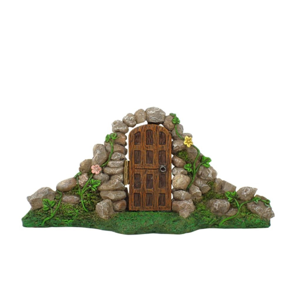 Fairy Garden Door with Stone Arch - Mini Fairy Doors, Windows &amp; Mailboxes Earth Fairy 