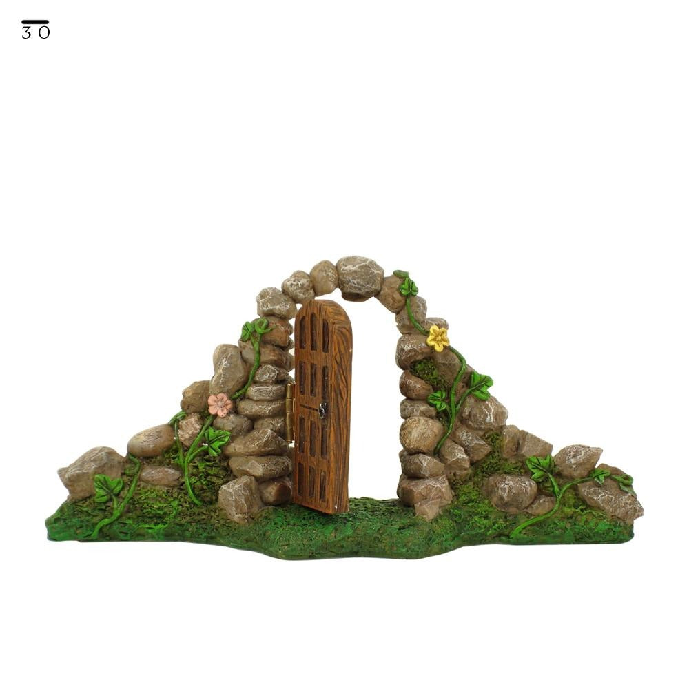 Fairy Garden Door with Stone Arch - Mini Fairy Doors, Windows &amp; Mailboxes Earth Fairy 