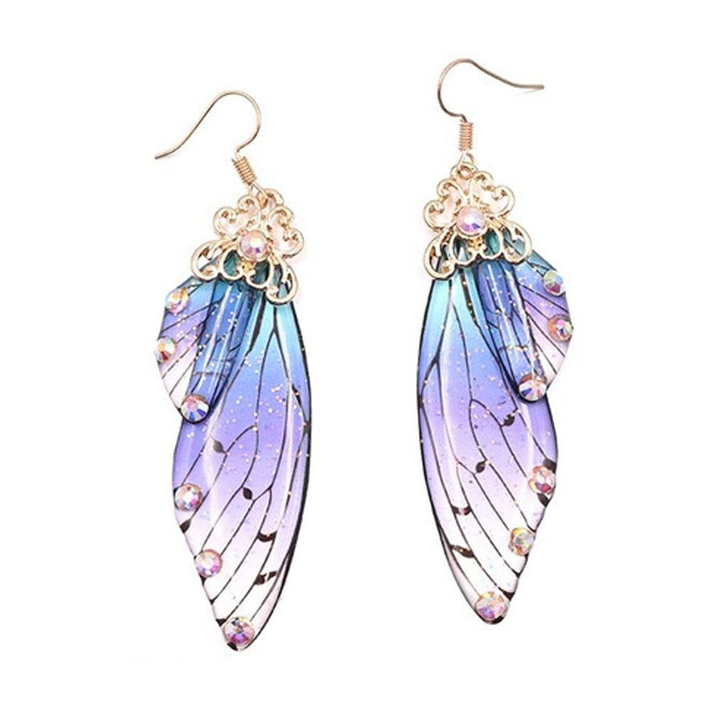 Fairy Wing Earrings - Twilight, Gold from The Fairy Inspired Jewellery Collection by Earth Fairy