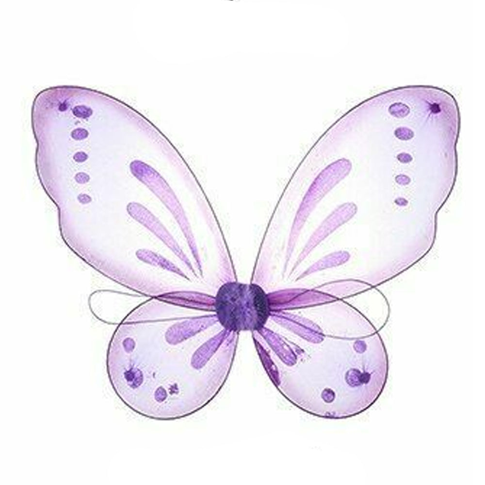 Fairy Wings - Lilac, butterfly design with elastic straps and glitter effect