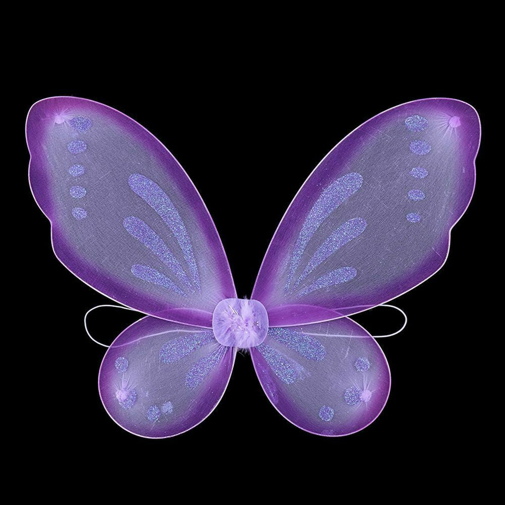 Fairy Wings - Lilac, butterfly design with elastic straps and glitter effect