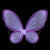 Fairy Wings - Lilac, butterfly design with elastic straps and glitter effect