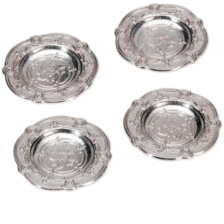 Fancy Silver Plates | Fairy Garden Accessories - Australia | Earth Fairy